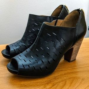 Clarks Artisan Peep Toe Booties
